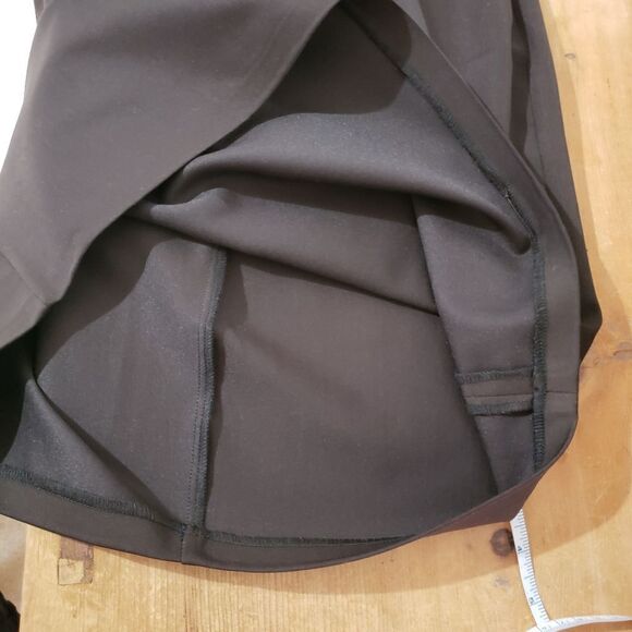 Jeanne D'arc NWT Medium Dark Brown Short Sleeve Scoop Neck Dress with Bow - Picture 15 of 16